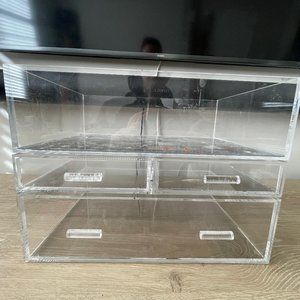 The Container Store Luxe Acrylic Modular Makeup System